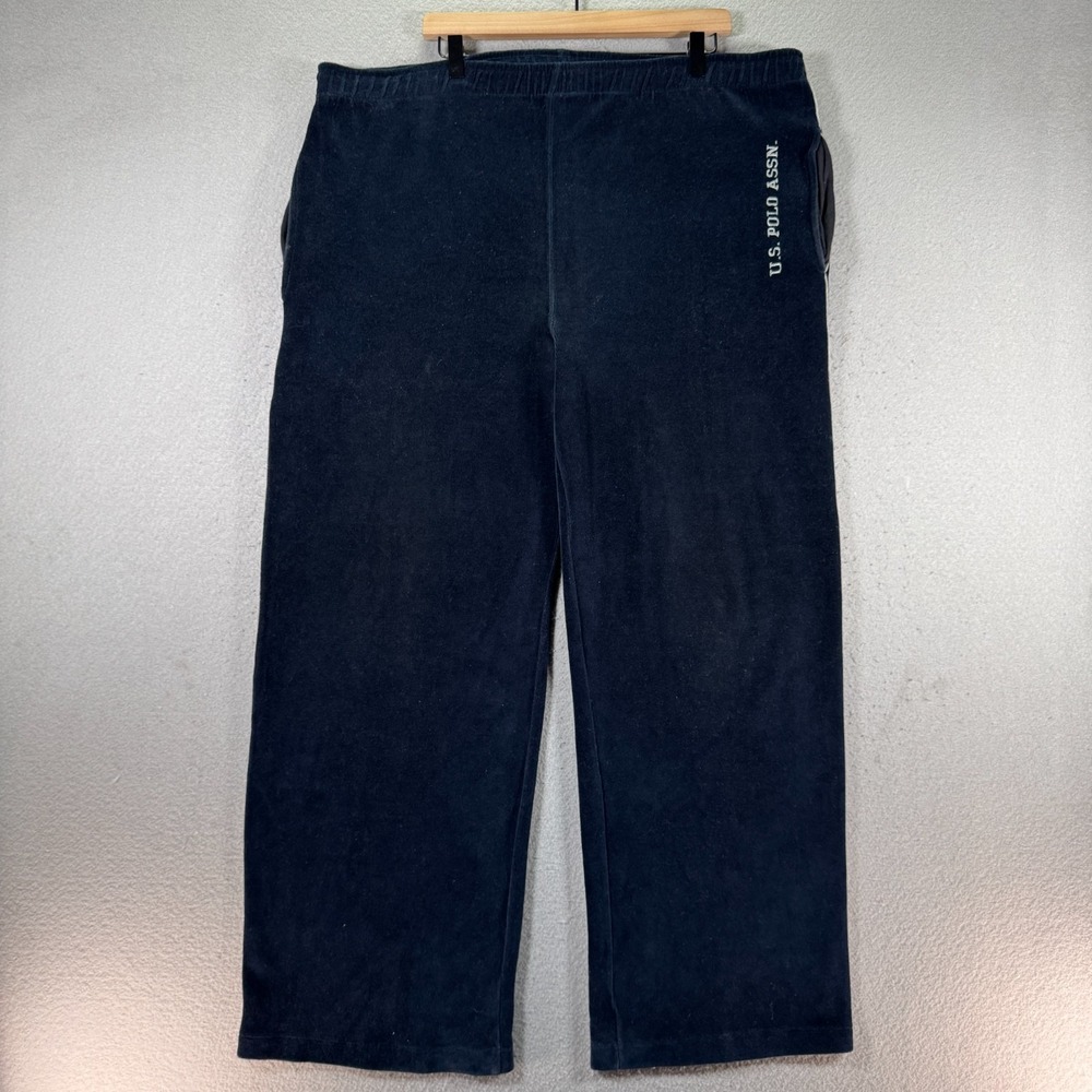 Vintage Us Polo Assn Sweatpants Mens Large Blue Straight Leg Baggy Streetwear